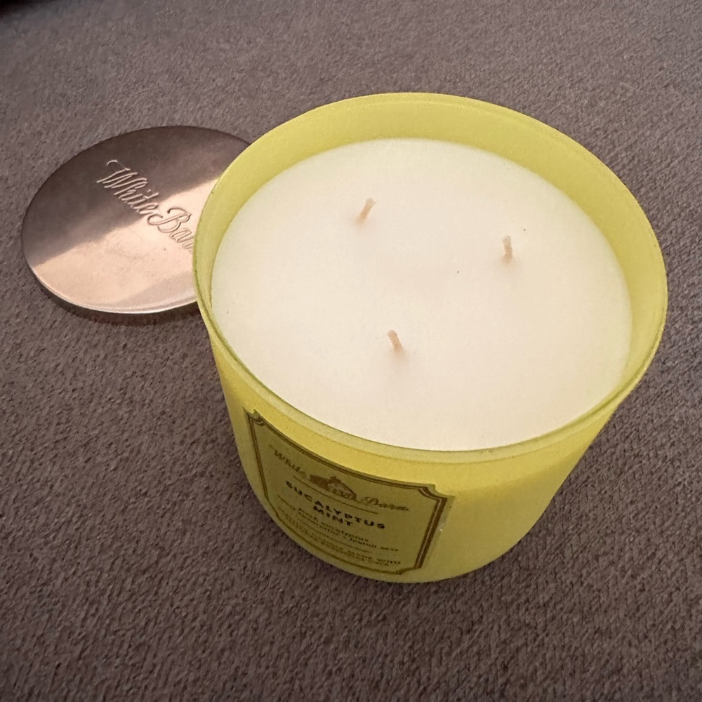 COPY - $$$ New never used Bath and Body Works Eucalyptus Mint candle. - Picture 2 of 3